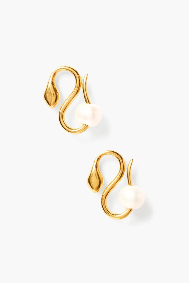 Chan Luu Earrings Cobra Pearl Earrings Gold 8211 Women