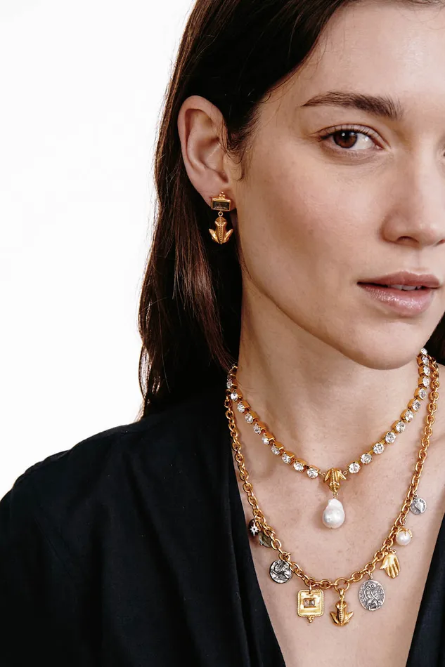 Chan Luu Earrings Coqui Frog Earrings Labradorite 8211 Women