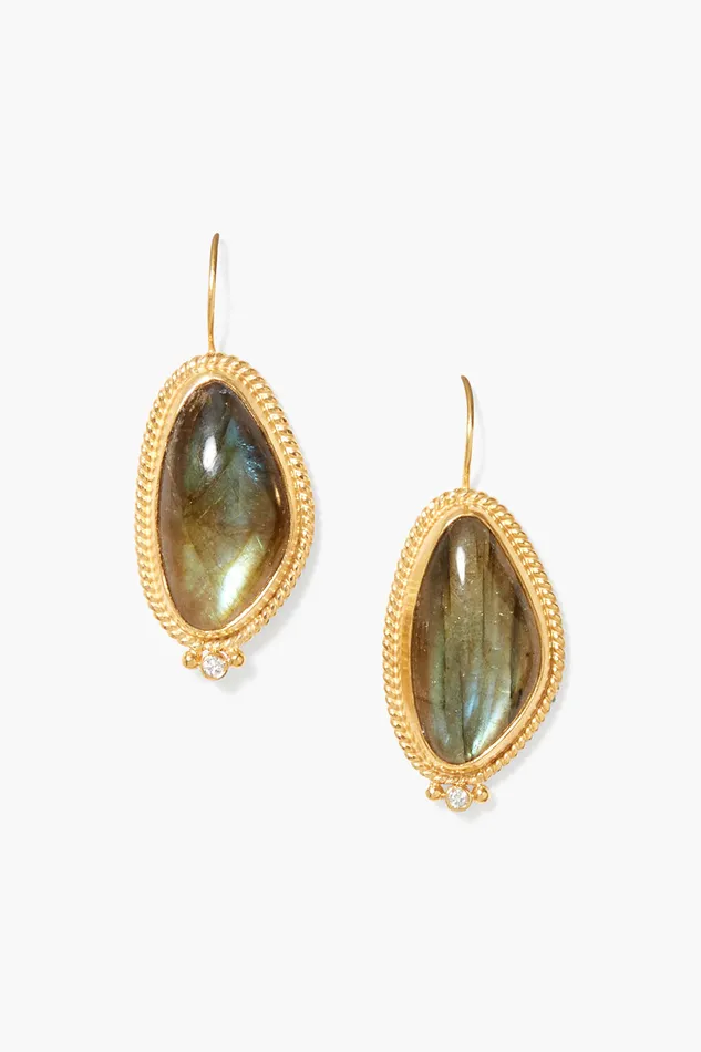 Chan Luu Earrings Elizabeth Drop Earrings Gold Labradorite 8211 Women