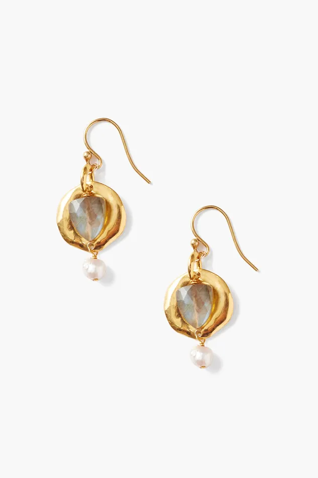 Chan Luu Earrings Labradorite and Pearl Ostra Earrings 8211 Women