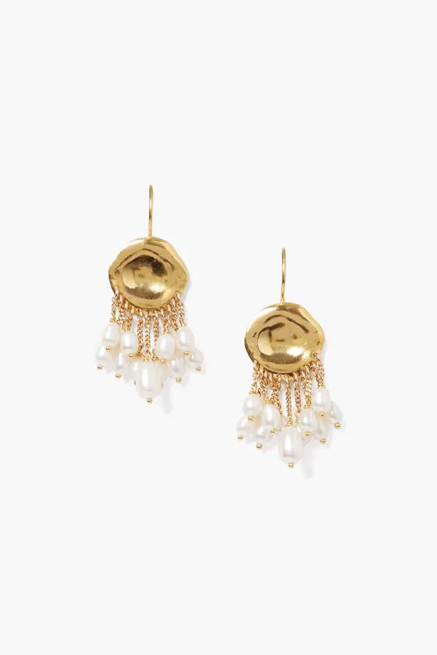 Chan Luu Earrings Medusa Earrings Gold White Pearl 8211 Women