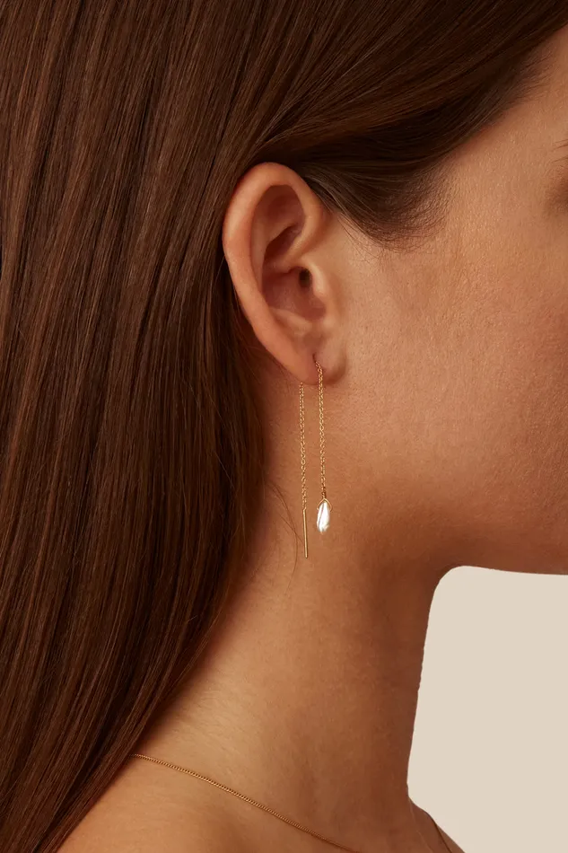Chan Luu Earrings Pink Keshi Pearl Thread Thru Earrings 8211 Women