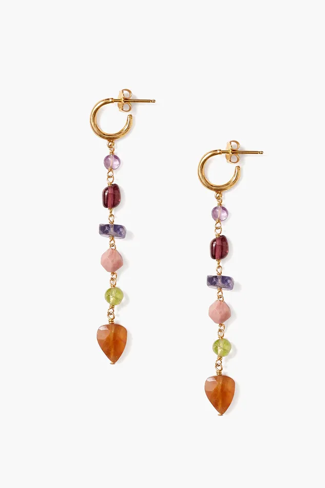 Chan Luu Earrings Rahel Tiered Earrings Multi Mix 8211 Women