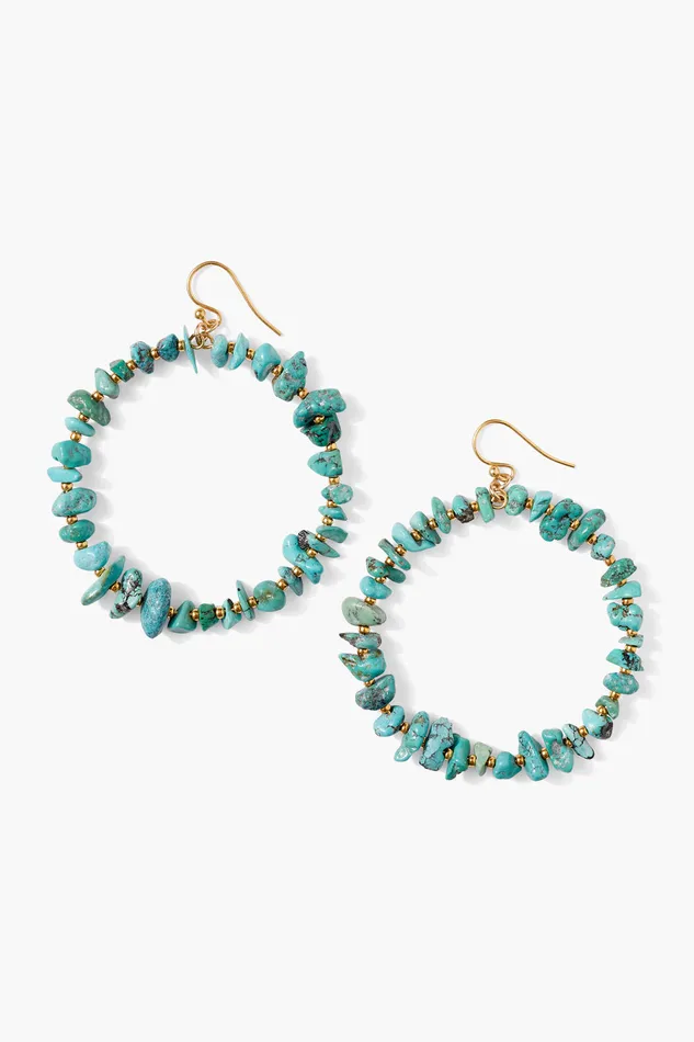 Chan Luu Earrings Seychelles Hoop Earrings Turquoise 8211 Women