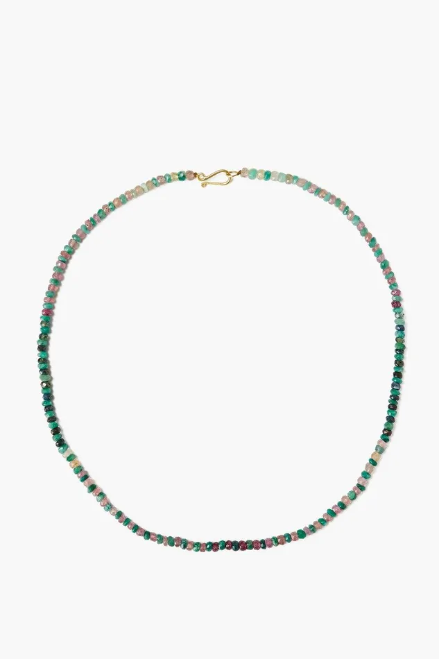 Chan Luu Necklaces 14k Emerald And Pink Sapphire Puka Necklace 8211 Women