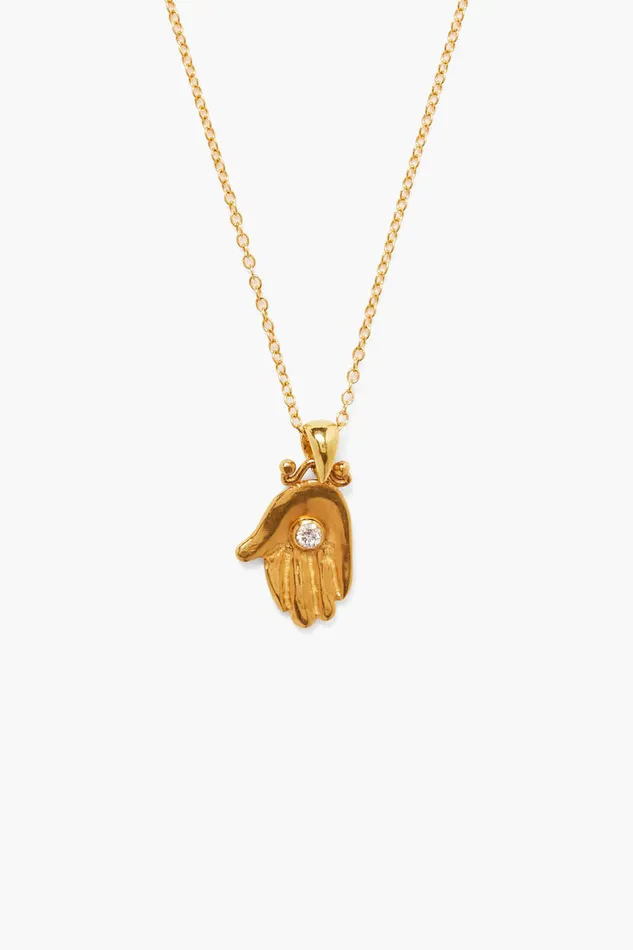 Chan Luu Necklaces Diamond Giving Hand Necklace Gold 8211 Women