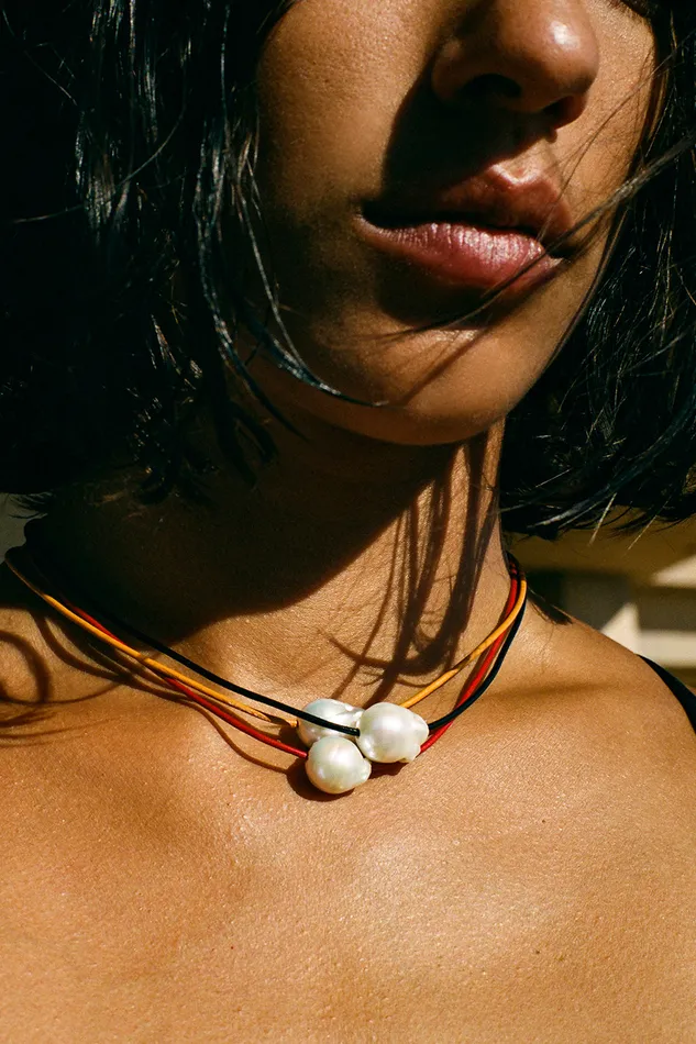 Chan Luu Necklaces Isla Pearl Necklace Red 8211 Women