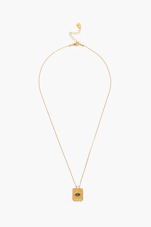 Chan Luu Necklaces Twist Evil Eye Charm Necklace Emerald 8211 Women