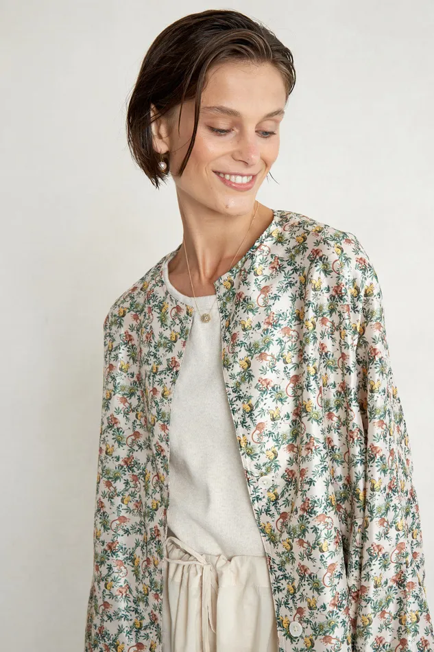 Chan Luu Outerwear Lola Long Jacket Jungle 8211 Women