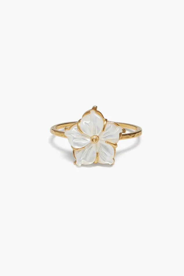Chan Luu Rings Plumeria Ring White MOP 8211 Women