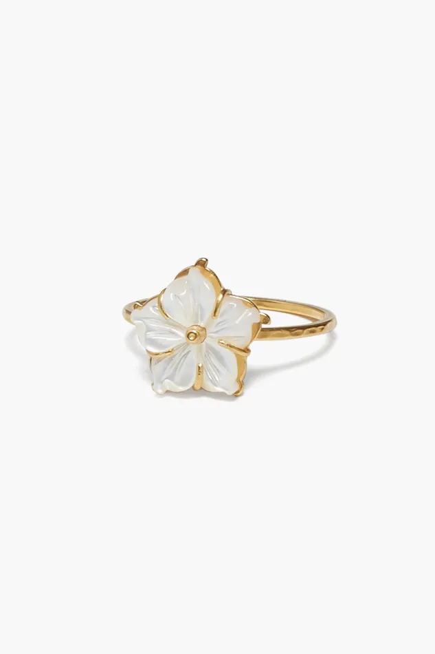 Chan Luu Rings Plumeria Ring White MOP 8211 Women