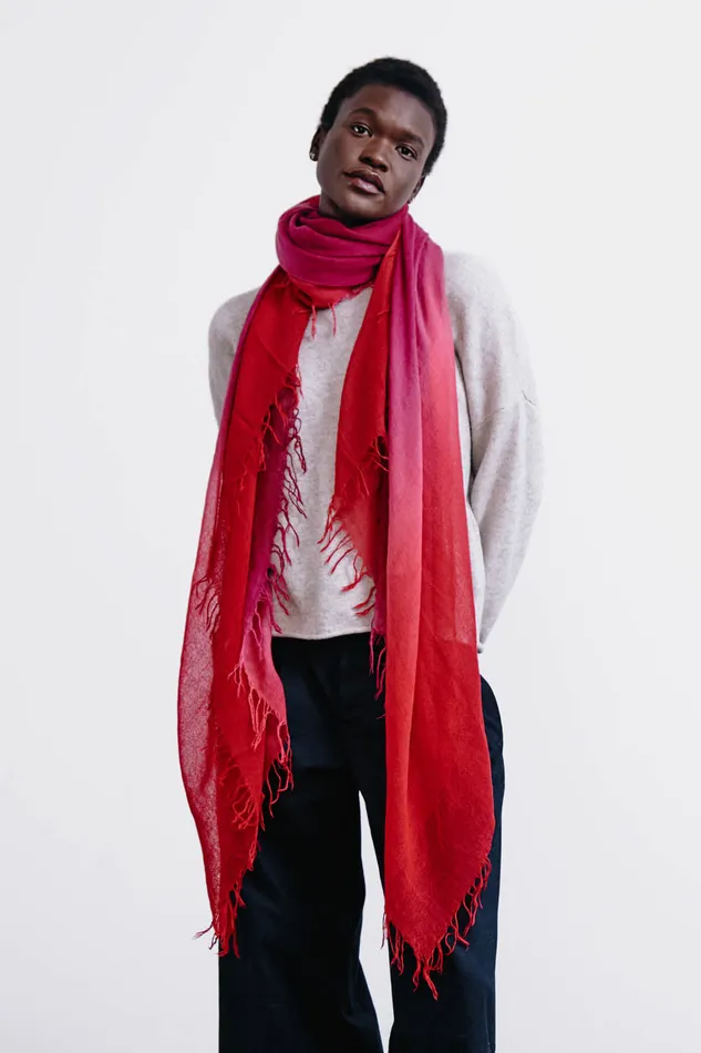 Chan Luu Scarves Cashmere And Silk Scarf Lady Bug Dip Dyed 8211 Women