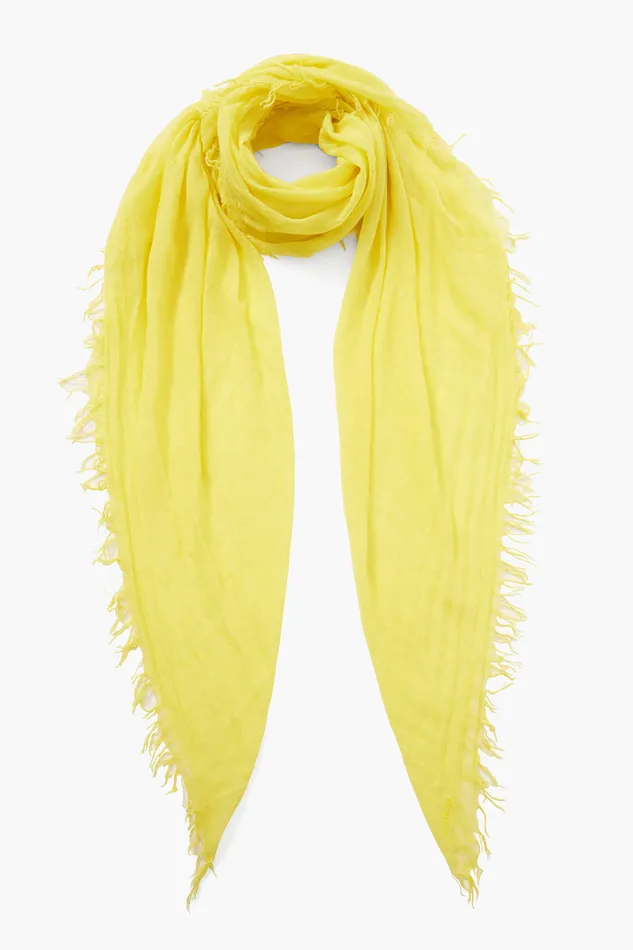 Chan Luu Scarves Cashmere And Silk Scarf Lemon 8211 Women