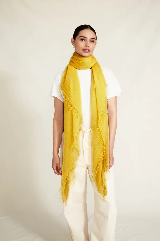 Chan Luu Scarves Cashmere And Silk Scarf Lemon 8211 Women