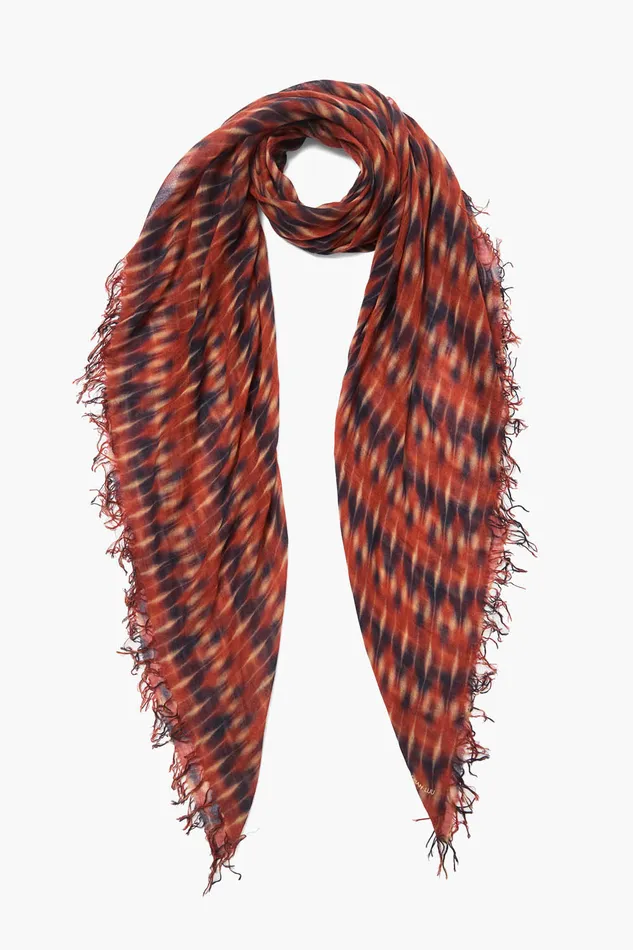 Chan Luu Scarves Cashmere And Silk Scarf Red Tie Dye 8211 Women