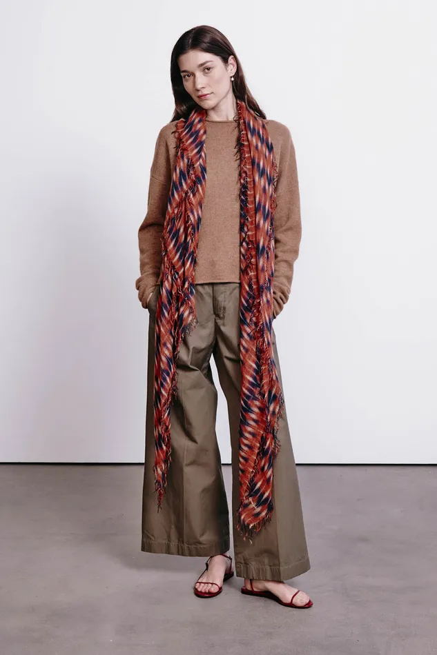 Chan Luu Scarves Cashmere And Silk Scarf Red Tie Dye 8211 Women