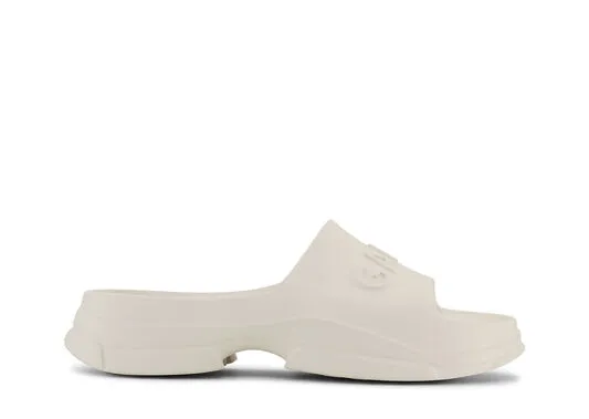 ClothingAccessoriesShoes GANNI Flats White Pool Slide Sandals Egret