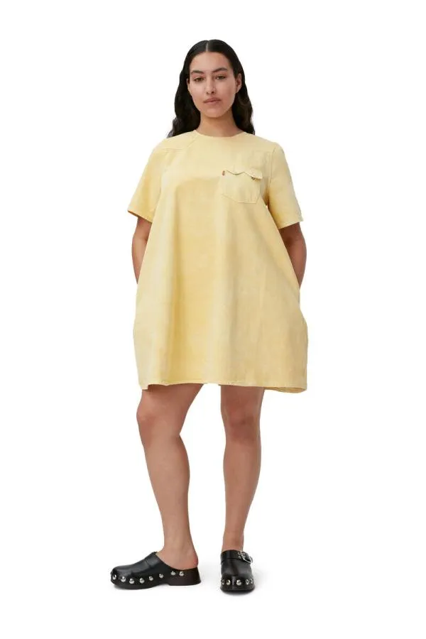 Clothing GANNI Dresses Aline Mini Dress Natural Yellow