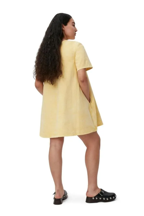 Clothing GANNI Dresses Aline Mini Dress Natural Yellow