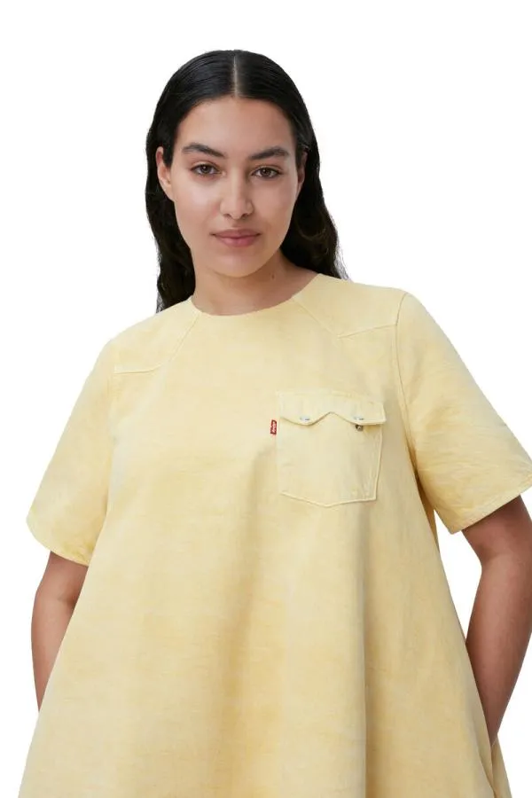 Clothing GANNI Dresses Aline Mini Dress Natural Yellow