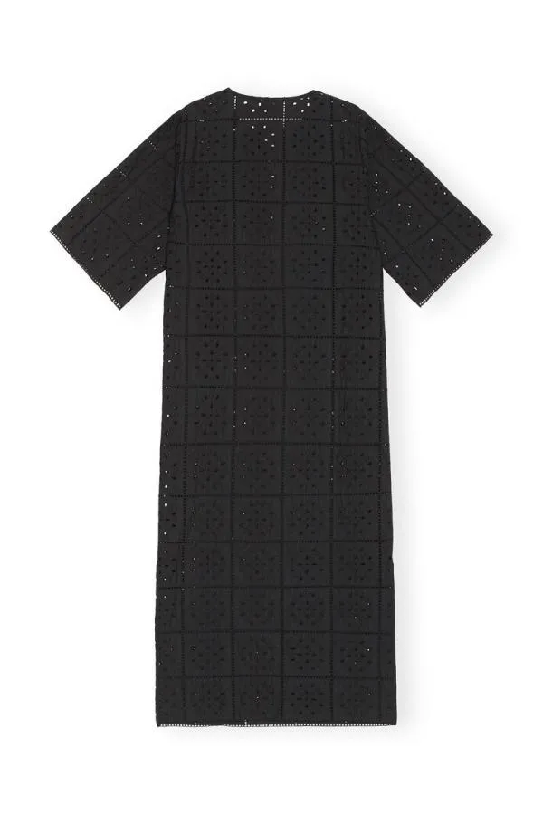 Clothing GANNI Dresses Broderie Anglaise Tshirt Dress Black Clothing GANNI Dresses Broderie Anglaise Tshirt Dress Black