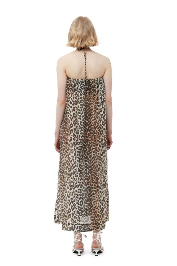 Clothing GANNI Dresses Sheer Voile Maxi Strap Dress Almond Milk Clothing GANNI Dresses Sheer Voile Maxi Strap Dress Almond Milk