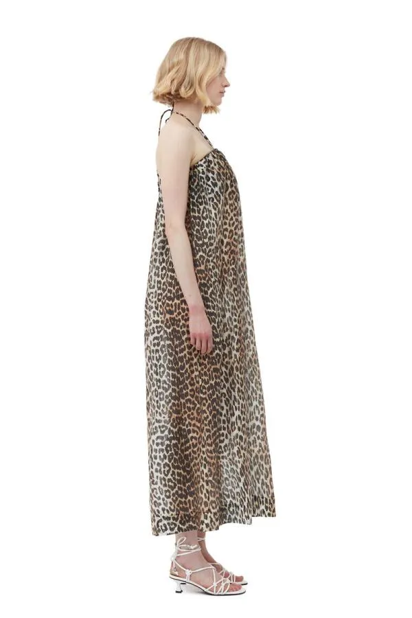 Clothing GANNI Dresses Sheer Voile Maxi Strap Dress Almond Milk Clothing GANNI Dresses Sheer Voile Maxi Strap Dress Almond Milk