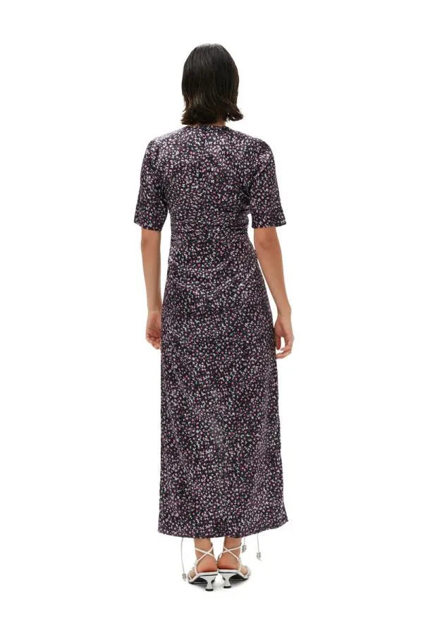 Clothing GANNI Dresses Silk Stretch Satin Maxi Dress Black Clothing GANNI Dresses Silk Stretch Satin Maxi Dress Black