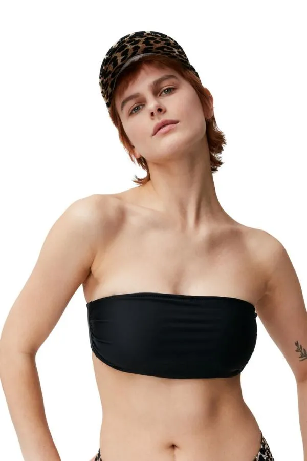 Clothing GANNI Extended Sizes Bralette Bikini Top Black Clothing GANNI Extended Sizes Bralette Bikini Top Black