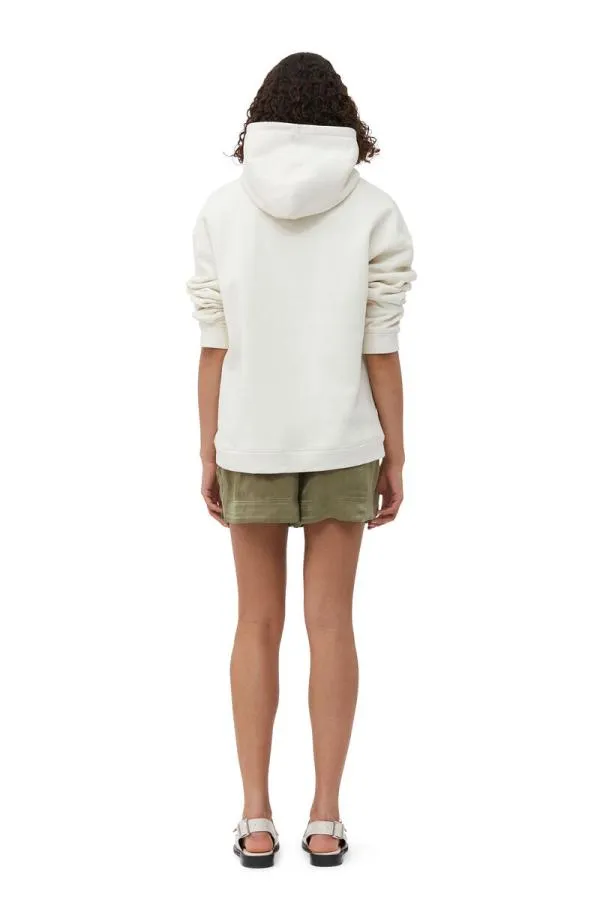 Clothing GANNI Extended Sizes Isoli Flower Oversized Hoodie Egret Clothing GANNI Extended Sizes Isoli Flower Oversized Hoodie Egret