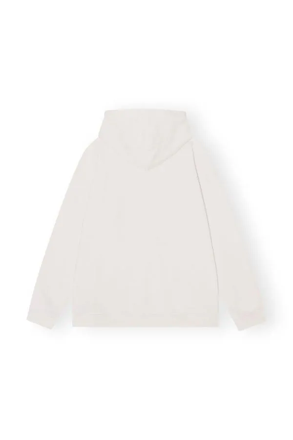 Clothing GANNI Extended Sizes Isoli Flower Oversized Hoodie Egret Clothing GANNI Extended Sizes Isoli Flower Oversized Hoodie Egret