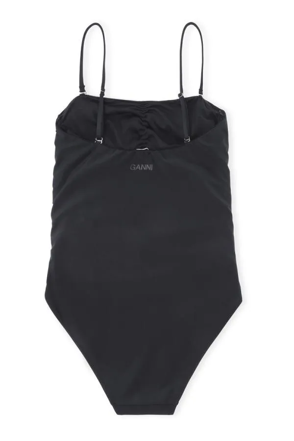 Clothing GANNI Extended Sizes Ruched Swimsuit Black Clothing GANNI Extended Sizes Ruched Swimsuit Black