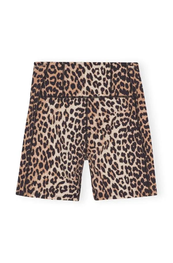 Clothing GANNI Leopard Print Active Ultra High Waist Shorts Leopard