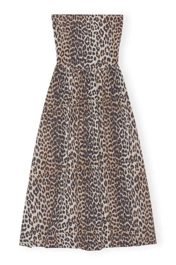 Clothing GANNI Leopard Print Tieband Multifunctional Dress Leopard