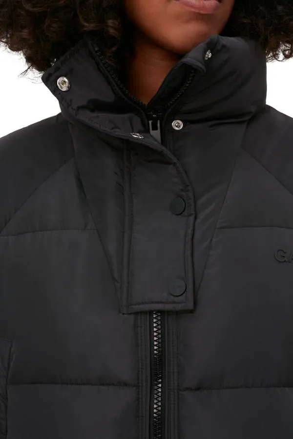 Clothing GANNI Outerwear Oversized Tech Puffer Coat Phantom Clothing GANNI Outerwear Oversized Tech Puffer Coat Phantom
