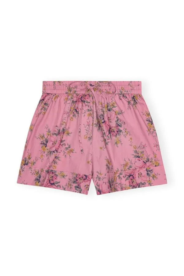 Clothing GANNI Shorts Printed Cotton Elasticated Shorts Orchid Smoke Clothing GANNI Shorts Printed Cotton Elasticated Shorts Orchid Smoke