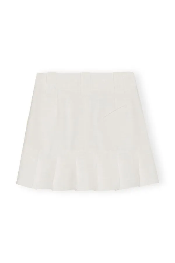 Clothing GANNI Skirts Slub Linen Mini Skirt Egret Clothing GANNI Skirts Slub Linen Mini Skirt Egret