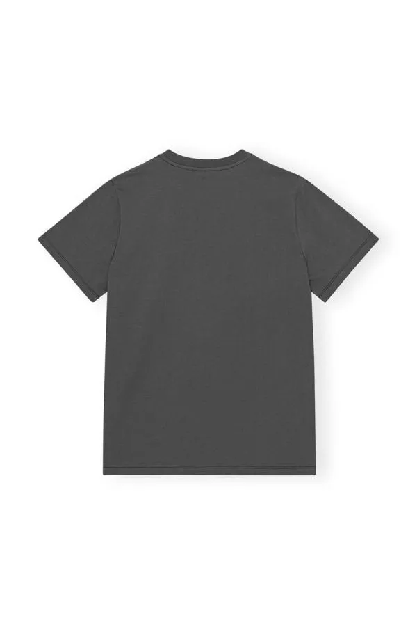 Clothing GANNI TShirts Grey Relaxed Heart Tshirt Volcanic Ash Clothing GANNI TShirts Grey Relaxed Heart Tshirt Volcanic Ash