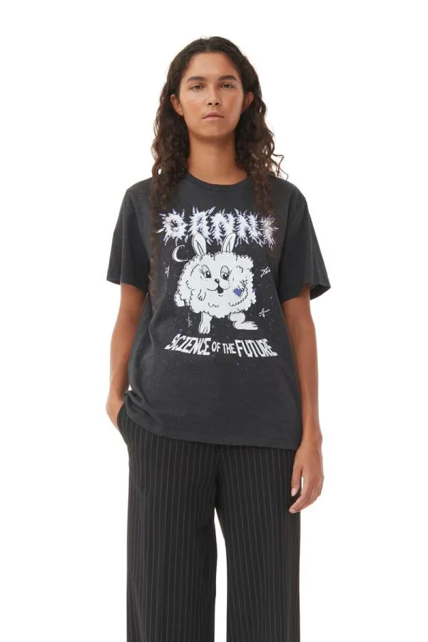 Clothing GANNI TShirts Light Purple Bunny Relaxed Tshirt Phantom