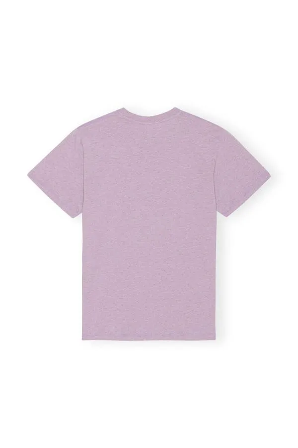 Clothing GANNI TShirts LIlac Relaxed Oneck Tshirt Orchid Petal Clothing GANNI TShirts LIlac Relaxed Oneck Tshirt Orchid Petal