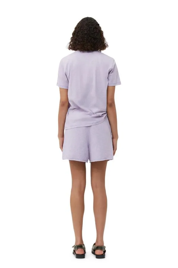 Clothing GANNI TShirts LIlac Relaxed Oneck Tshirt Orchid Petal Clothing GANNI TShirts LIlac Relaxed Oneck Tshirt Orchid Petal