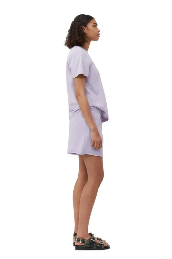 Clothing GANNI TShirts LIlac Relaxed Oneck Tshirt Orchid Petal Clothing GANNI TShirts LIlac Relaxed Oneck Tshirt Orchid Petal