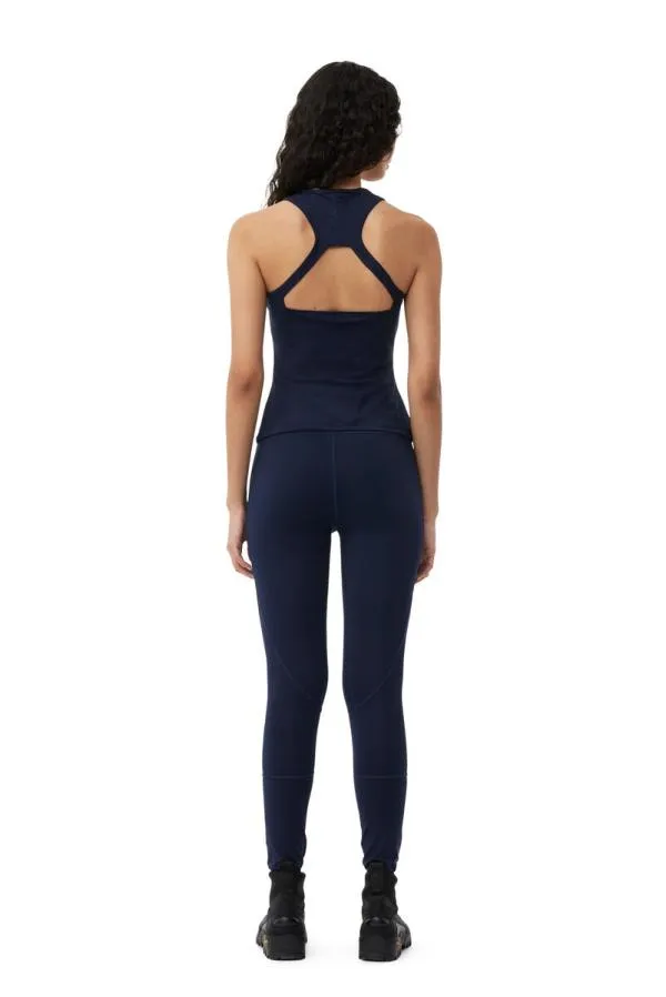 Clothing GANNI Trousers Active Ultra High Waist Tights Sky Captain Clothing GANNI Trousers Active Ultra High Waist Tights Sky Captain
