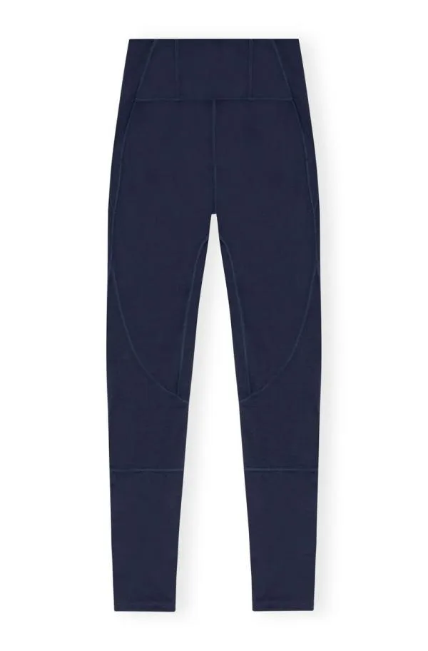 Clothing GANNI Trousers Active Ultra High Waist Tights Sky Captain Clothing GANNI Trousers Active Ultra High Waist Tights Sky Captain