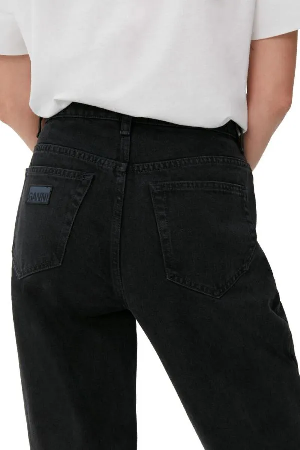 Clothing GANNI Trousers Figni Jeans Washed Blackblack