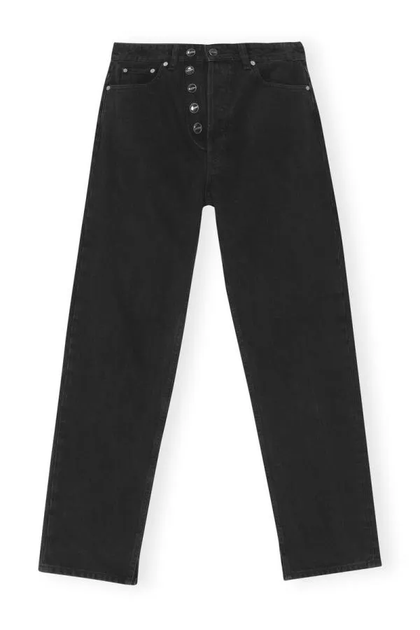Clothing GANNI Trousers Figni Jeans Washed Blackblack