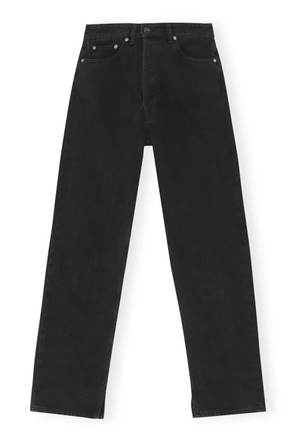 Clothing GANNI Trousers Figni Jeans Washed Blackblack