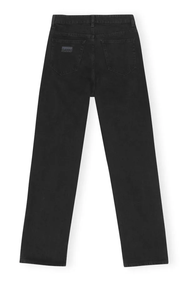 Clothing GANNI Trousers Figni Jeans Washed Blackblack