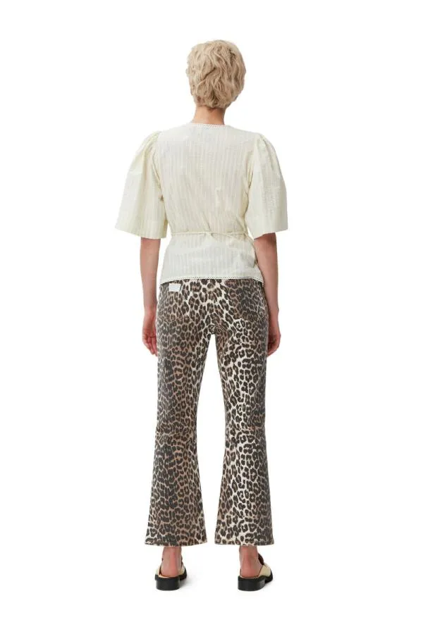 Clothing GANNI Trousers Leopard Betzy Cropped Jeans Leopard Clothing GANNI Trousers Leopard Betzy Cropped Jeans Leopard