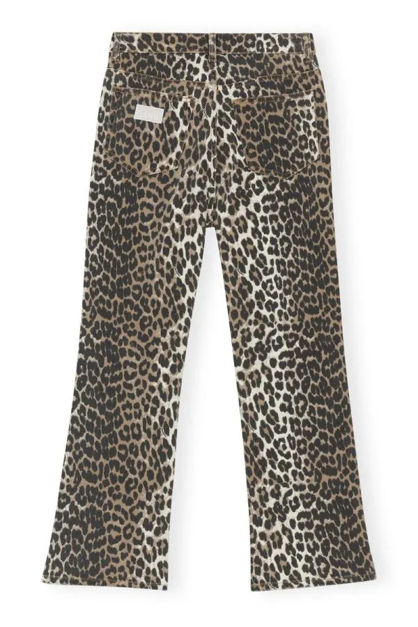 Clothing GANNI Trousers Leopard Betzy Cropped Jeans Leopard Clothing GANNI Trousers Leopard Betzy Cropped Jeans Leopard